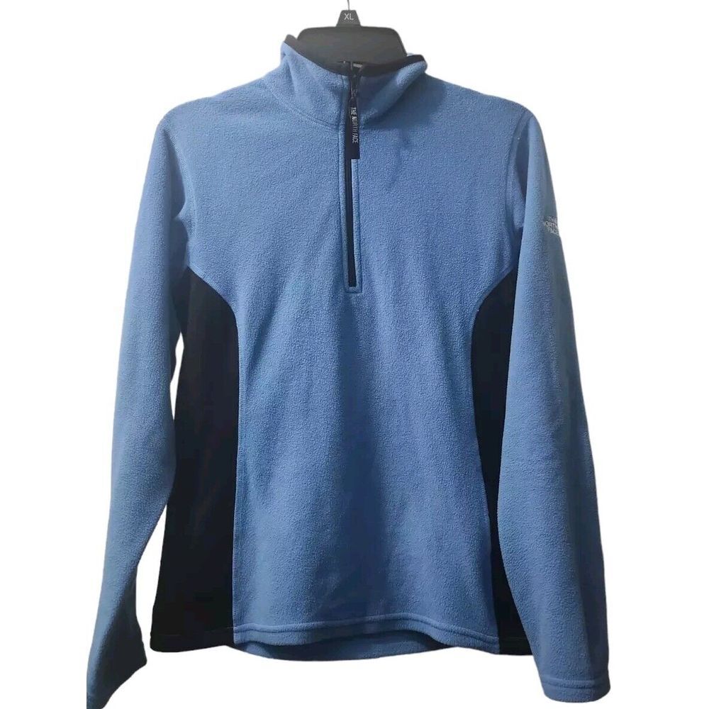 The North Face Polartec 1/4 Zip Pullover Jacket Women's M Blue Fleece Outerwear